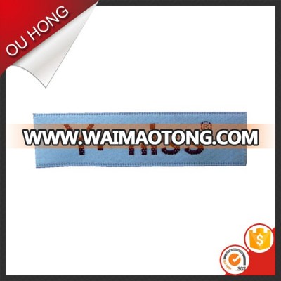 Private Name Straight Cut Polyester Plain Clothing Labels